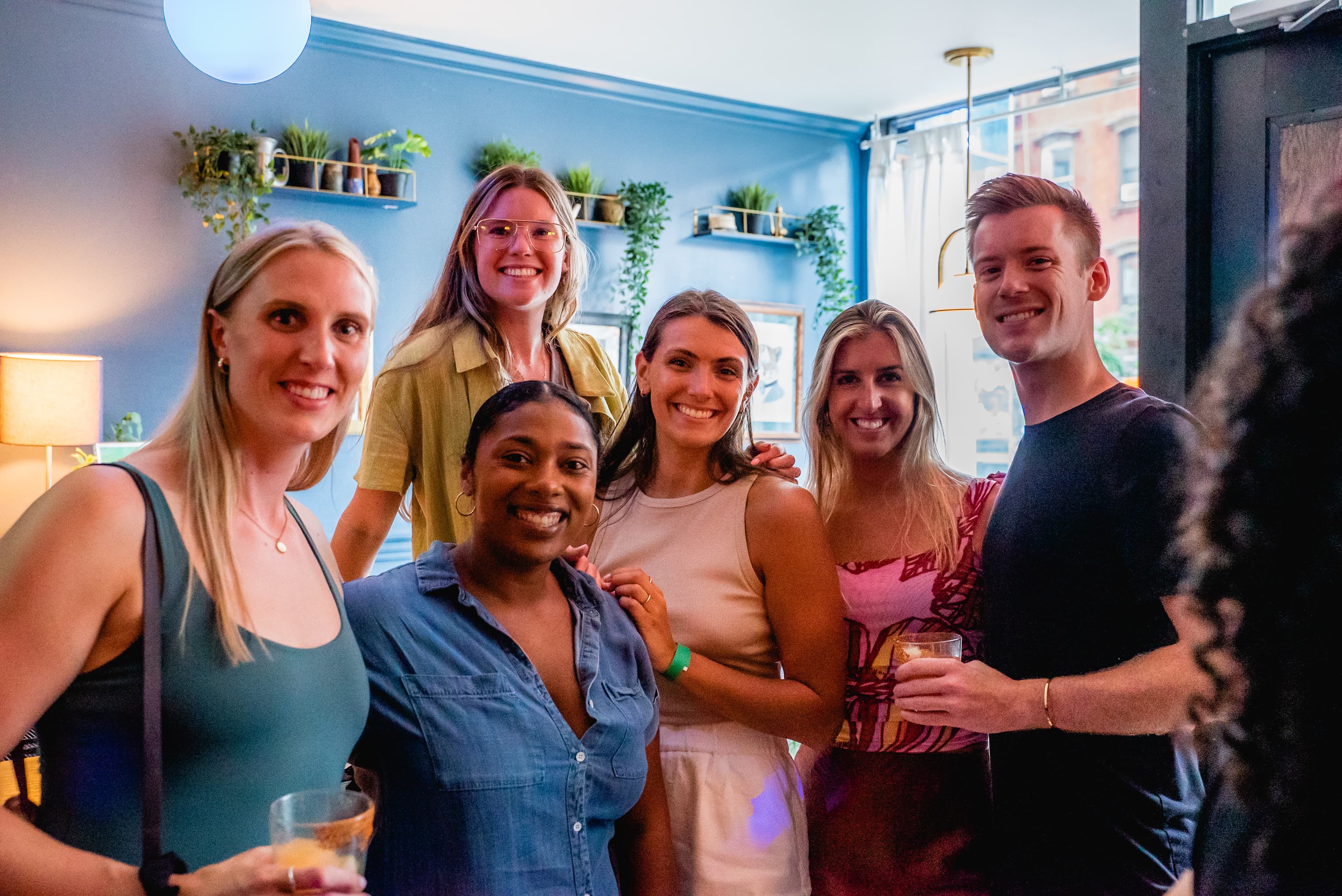 Guests mingling at a networking reception